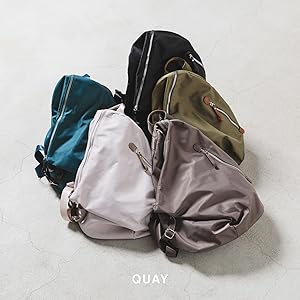 牛革レザー×ナイロン バック Amazon.co.jp: [QUAY] ナイロンリュック はっ水 本革 ファスナー